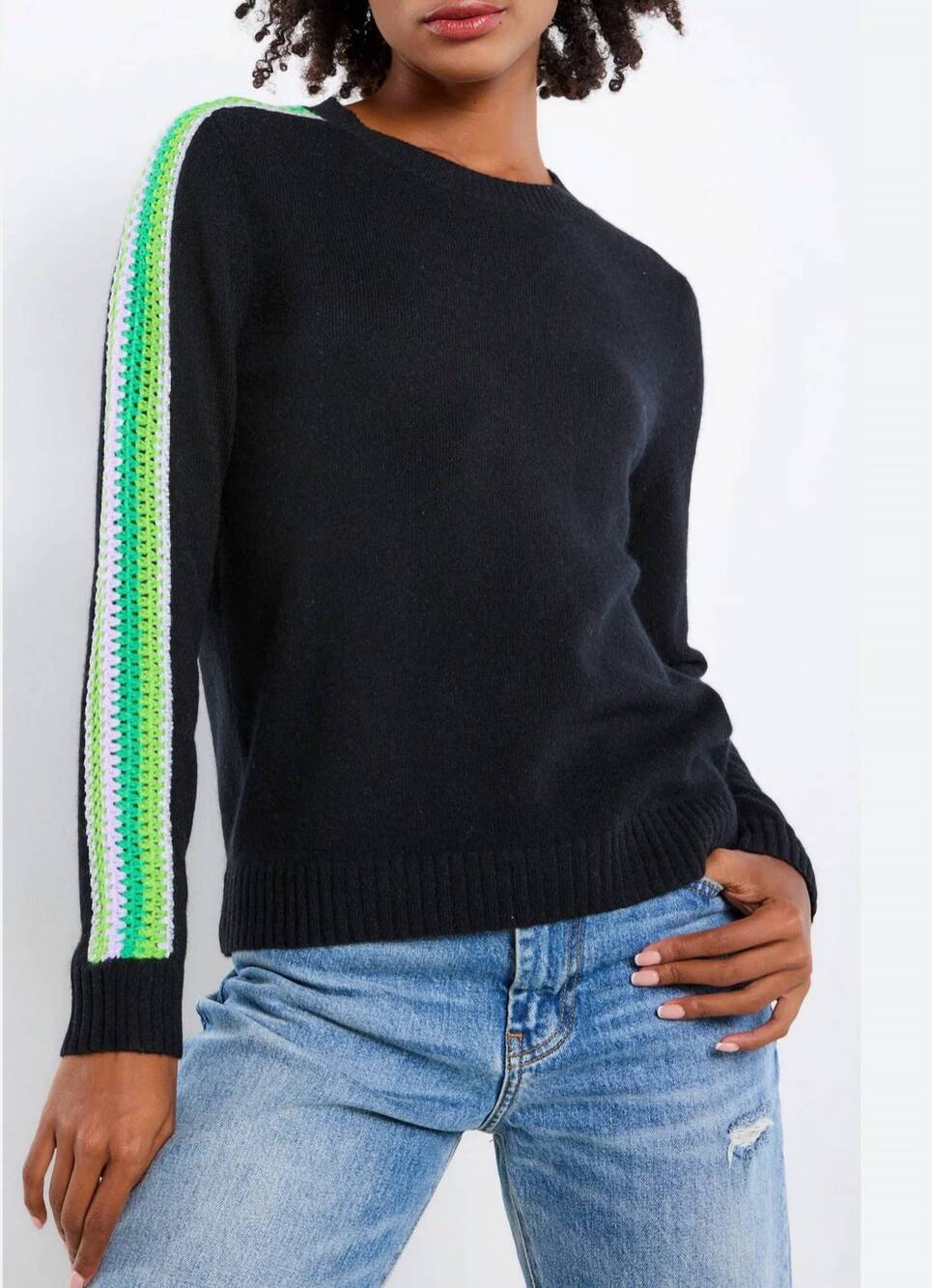 NEW LISA TODD linked in sweater in onyx